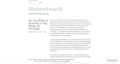 Desktop Screenshot of maheshwarib.wordpress.com
