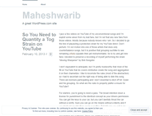 Tablet Screenshot of maheshwarib.wordpress.com