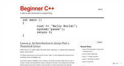 Desktop Screenshot of beginnercplusplus.wordpress.com