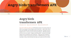 Desktop Screenshot of angrybirdstransformersapk.wordpress.com