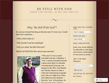 Tablet Screenshot of bestillwithgod.wordpress.com