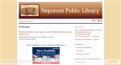 Desktop Screenshot of neponsetpubliclibrary.wordpress.com