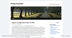 Desktop Screenshot of politborkenkaefer.wordpress.com