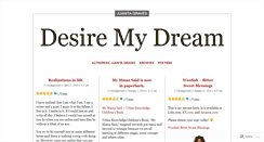 Desktop Screenshot of desiremydream.wordpress.com