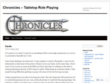 Tablet Screenshot of chroniclesgame.wordpress.com