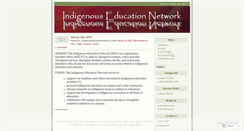 Desktop Screenshot of indigenouseducationnetwork.wordpress.com