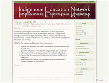 Tablet Screenshot of indigenouseducationnetwork.wordpress.com