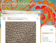 Tablet Screenshot of creationtransformation.wordpress.com