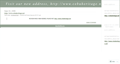 Desktop Screenshot of cebuheritage.wordpress.com