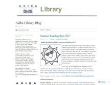 Tablet Screenshot of akibalibrary.wordpress.com