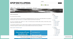 Desktop Screenshot of kpopencyclopedia.wordpress.com