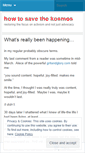 Mobile Screenshot of howtosavethekosmos.wordpress.com