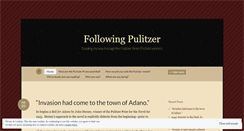 Desktop Screenshot of followingpulitzer.wordpress.com