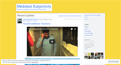 Desktop Screenshot of mediasubjectivity.wordpress.com