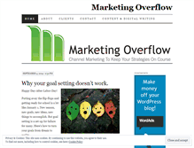 Tablet Screenshot of marketingoverflow.wordpress.com