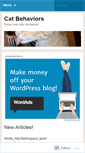 Mobile Screenshot of catbehaviors.wordpress.com