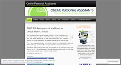 Desktop Screenshot of onlinepersonalassistants.wordpress.com