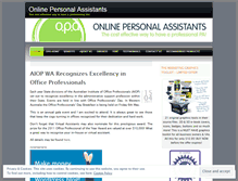 Tablet Screenshot of onlinepersonalassistants.wordpress.com