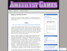 Tablet Screenshot of amethystgames.wordpress.com