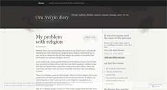 Desktop Screenshot of oruaviyindiary.wordpress.com