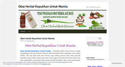Desktop Screenshot of obatherbalkeputihanuntukwanita.wordpress.com