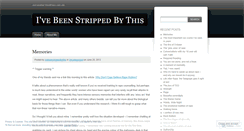 Desktop Screenshot of ivebeenstrippedbythis.wordpress.com