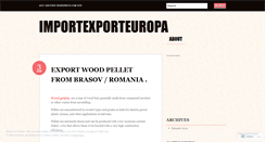 Desktop Screenshot of importexporteuropa.wordpress.com