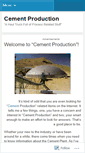 Mobile Screenshot of cementproduction.wordpress.com