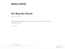 Tablet Screenshot of parkscoffee.wordpress.com