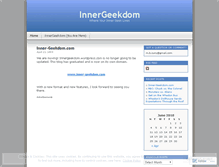 Tablet Screenshot of innergeekdom.wordpress.com