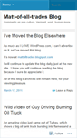 Mobile Screenshot of mattalltrades.wordpress.com