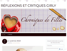 Tablet Screenshot of chroniquesdefilles.wordpress.com