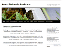 Tablet Screenshot of livingearthscape.wordpress.com