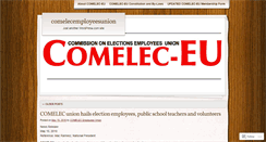 Desktop Screenshot of comelecemployeesunion.wordpress.com