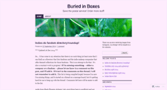 Desktop Screenshot of buriedinboxes.wordpress.com