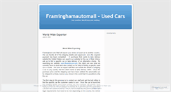 Desktop Screenshot of framinghamautomall.wordpress.com