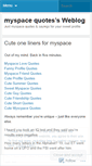 Mobile Screenshot of myspacequotes.wordpress.com