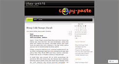 Desktop Screenshot of copy2paste.wordpress.com