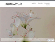 Tablet Screenshot of bluamaryllis.wordpress.com