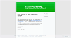 Desktop Screenshot of franklyspeakingblog.wordpress.com