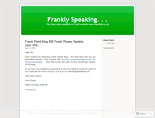 Tablet Screenshot of franklyspeakingblog.wordpress.com