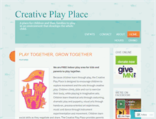Tablet Screenshot of creativeplayplace.wordpress.com