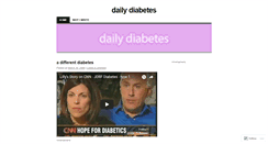 Desktop Screenshot of dailydiabetes.wordpress.com