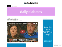 Tablet Screenshot of dailydiabetes.wordpress.com