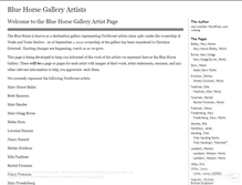 Tablet Screenshot of bluehorsegalleryartist.wordpress.com