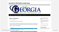 Desktop Screenshot of gahealthinsurance.wordpress.com