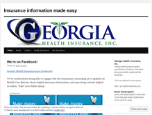 Tablet Screenshot of gahealthinsurance.wordpress.com