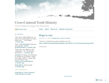 Tablet Screenshot of crosscenteredyouth.wordpress.com