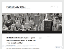Tablet Screenshot of fashionladyonline.wordpress.com