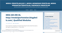 Desktop Screenshot of modulperhotelan.wordpress.com